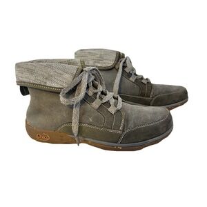 Chaco Barbary Chukka Shoes Women's Sz 8 Gray‎ Castle Rock Suede Hiking